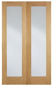 Hemlock 1981mm X 1524mm Clear Internal Door Pair In Oak