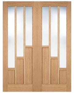 Coventry 1981mm X 915mm Clear Glass Internal Door Pair In Oak