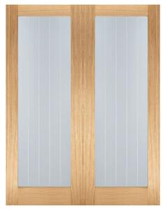 Mexicano 1981mm X 914mm Clear Glass Internal Door Pair In Oak