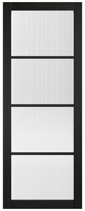 Soho 1981mm X 762mm Reeded Glazed Internal Door In Black