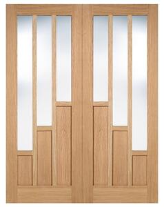 Coventry 1981mm X 1168mm Clear Glass Internal Door Pair In Oak