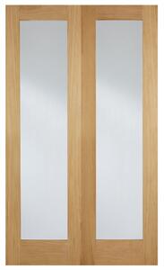 Hemlock 1981mm X 1219mm Clear Internal Door Pair In Oak