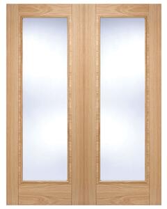 Vancouver 1981mm X 914mm Clear Glass Internal Door Pair In Oak