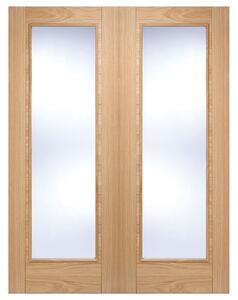 Vancouver 1981mm X 1524mm Clear Glass Internal Door Pair In Oak