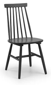 Abeje Wooden Dining Chair With Spindle Back In Black