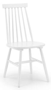 Abeje Wooden Dining Chair With Spindle Back In White