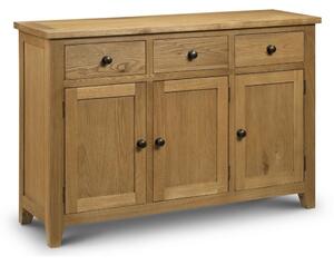 Aaralyn Wooden Sideboard With 3 Doors 3 Drawers In Waxed Oak