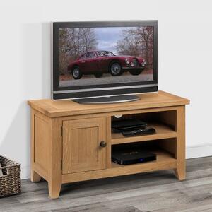 Aaralyn Wooden TV Stand With 1 Door In Waxed Oak