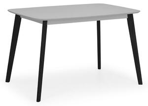 Calah Wooden Dining Table Rectangular In Grey And Black