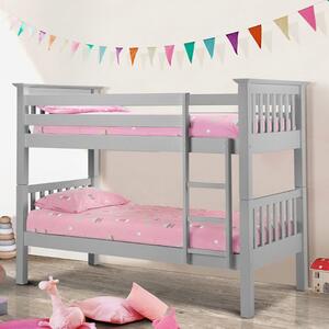 Ballari Wooden Bunk Bed With Dove Grey