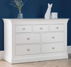 Calida Wooden Chest Of 7 Drawers In Lacquer White