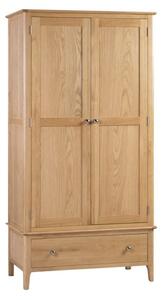 Callia Wooden Wardrobe With 2 Doors 1 Drawer In Natural