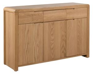 Camber Wooden Sideboard With 3 Doors 3 Drawers In Waxed Oak