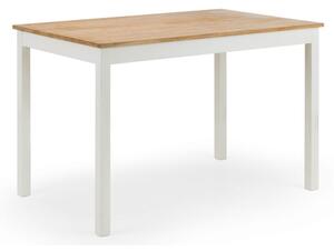 Calliope Wooden Rectangular Dining Table In Ivory And Oak