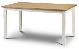 Dagan Wooden Dining Table Rectangular In Ivory And Oak