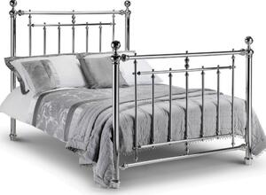 Eliot Metal King Size Bed In Chrome