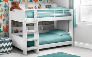 Dallyce Wooden Bunk Bed With Ladder In Matt White