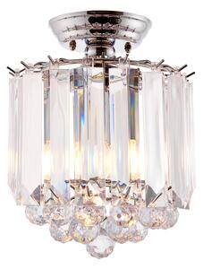 Fargo 2 Lights Crystal Droplets Flush Ceiling Light In Chrome