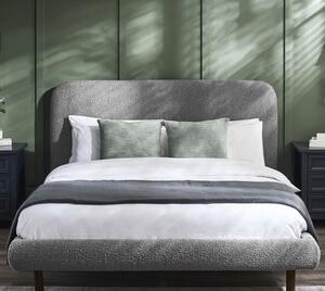 Hailey Fabric King Size Bed In Grey
