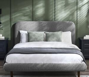 Hailey Fabric Double Bed In Grey