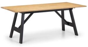 Haile Wooden Dining Table In Black And Oak