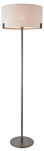 Hayfield Natural Fabric Shade Floor Lamp In Bronze