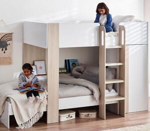 Holland Wooden Children Bunk Bed With Laader In White