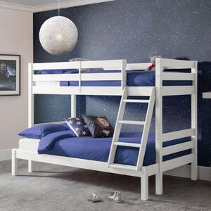 Mack Wooden Triple Sleeper Bunk Bed In White