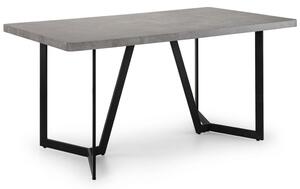 Malone Wooden Dining Table Rectangular In Concrete Effect