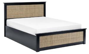 Pabla Wooden Storage Ottoman Double Bed In Black