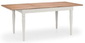 Pacos Wooden Extending Dining Table With Light Grey Legs In Oak