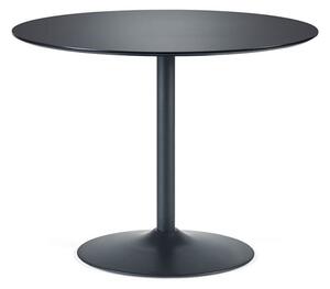 Nephi Wooden Dining Table Round Small In Black