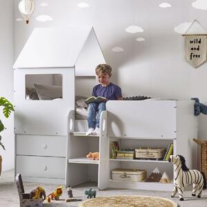 Ostend Wooden Mid Sleeper Children Bed In White