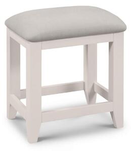 Raisie Wooden Dressing Stool With Fabric Seat In Grey