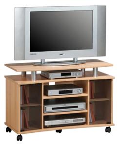 Mccook Wooden TV Stand With 7 Shelves Sonoma Oak