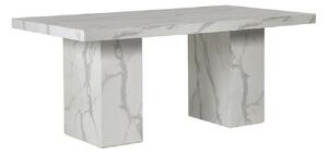 Rama Wooden Dining Table In White Marble Effect