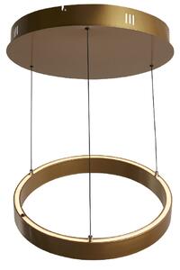 Layla Large Round Opal Acrylic Pendant Light In Matt Gold