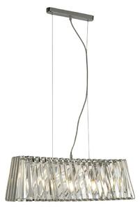 Taira 4 Light Crystal Glass Ceiling Pendant Light In Chrome