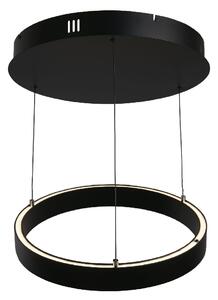 Layla Large Round Opal Acrylic Pendant Light In Black