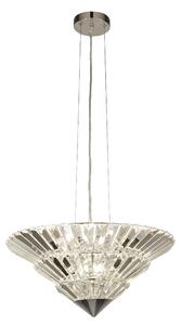 Savannah 8 Light Clear Crystal Pendant Flush Light In Chrome