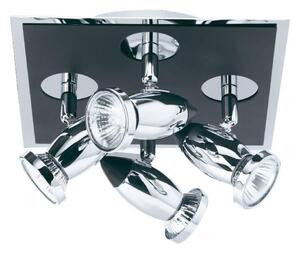 Comet 4 Light Square Spotlight In Chrome And Matt Black