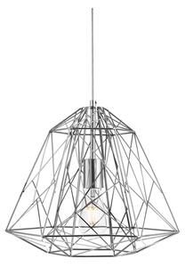 Bern Geomectric Cage Ceiling Pendant Light In Chrome