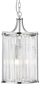 Victoria 2 Light Clear Crystal Shade Pendant Light In Chrome