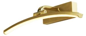 Santorini LED Picture Light Small In Satin Brass And Brushed