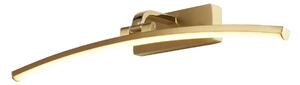 Santorini LED Picture Light Large In Satin Brass And Brushed