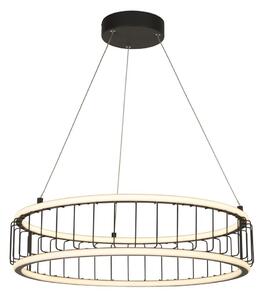 Circolo LED Cage Drum Pendant Light Large In Black And White