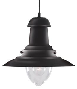 Fisherman Glass Shade Pendant Light In Black