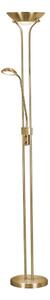 Bend Glass Mother And Child Floor Lamp In Satin Brass