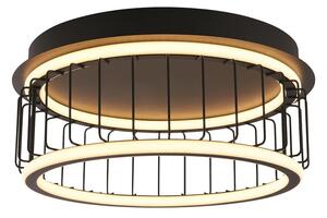 Circolo LED Cage Flush Ceiling Light Small In Black And White