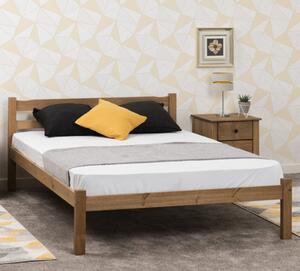 Prinsburg Wooden Double Bed In Natural Wax